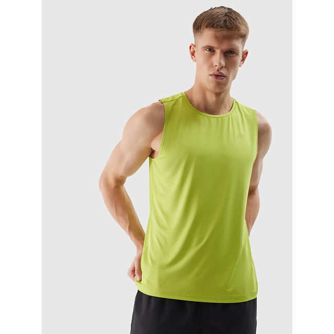 Pánský sportovní tank top regular z recyklovaných materiálů 4F